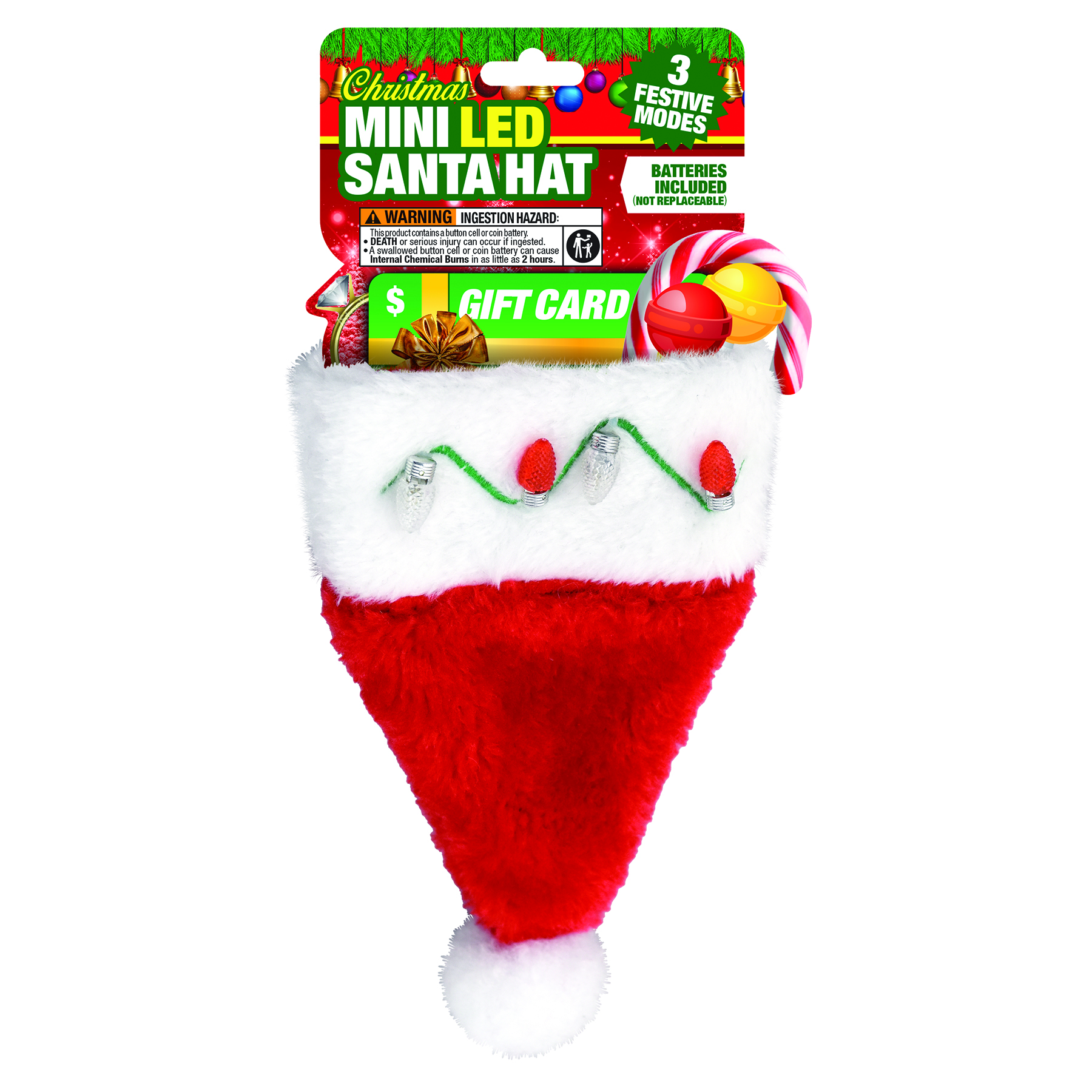 Christmas LED Santa Hat Gift Card Holder